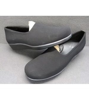 SAS 10 W Wide Bliss Slip-On Loafer Wedge Stretch Fabric Tripad Comfort USA 2750